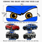 Car Windshield Sun Shade, Universal Fit Midsized Sedan SUV, Monster Blue | 63 x 31.5" Windshield Cover, Foldable Front Window Sunshade, UV Heat Protection, Cute Eyes Series - Image 5