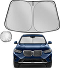 Windshield Sun Shade for 2018-2025 2026 BMW X3 | Foldable Sun Sunshade for Car Front Window Blocks UV Rays and Heat Automotive Interior Protector Custom Fit Accessories by Fonowka