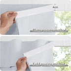 NICETOWN Greyish White Short Blackout Curtains 63 Inches Long for Bedroom | Portable Thermal Insulated Self Adhesive Window Curtains for Living Room, 1 Panel Sewn with Tiebacks, 52" x 63" - Image 6