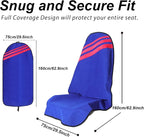 Sweat Towel Car Seat Cover Protector Front Seats for Gym Workout, Running, Swimming, Beach and Hiking, Waterproof Universal Seat Cover for Car, Trucks, Van & SUV (1, FSH-Blue/RED, Front) - Image 3