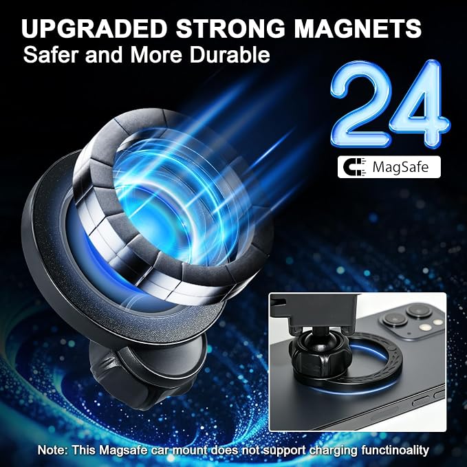 Dual-End Car Phone Holder for Toyota RAV4 2026 Accessories 10.5-Inch Screen | Strong Magnetic Cell Phone Mount for Magsafe iPhone, 360° Hands-Free No Air Vent Blockage One-Hand Operation Stable Stand - Image 7