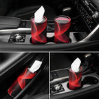 SINGARO Car Tissue Holder, 4 Pack Car Cup Holder Facial Tissues with Travel Tissue Bag, Quick and Convenient Flower Combination Car Tissue Box(4 Canisters/200 Tissues) Black - Red - Image 5