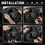 SEG Direct Car Steering Wheel Cover for Prius Civic Model 3 / Y 14"-14.25" | Small Size 35.5-36 cm for Camaro, Microfiber Leather, Anti-Slip Comfortable Grip, Auto Interior Accessories, Black - Image 6