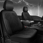 CAR PASS Waterproof Car seat covers Front Seats covers Neoprene Wetsuit, All-Weather Non-Slip Durable, Universal Fit for SUV Sedans Trucks Vans Automotive, Armrest Airbag Compatible, 3D Emboss 2 Black - Image 7