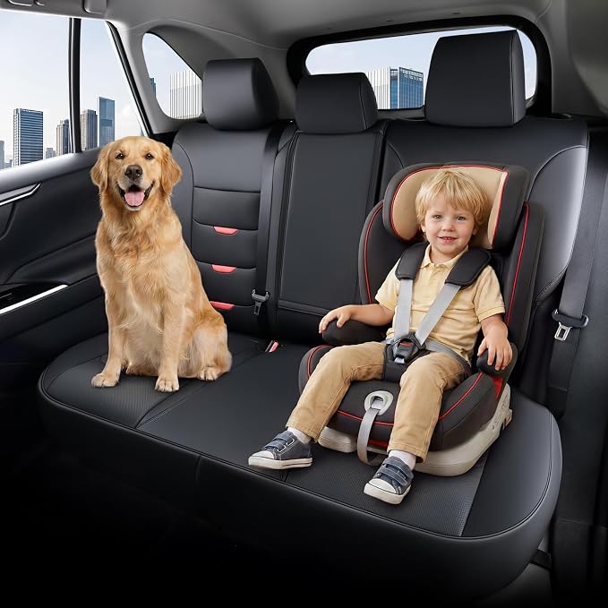 Coverado RAV4 Seat Covers Custom Fit for RAV4 2019-2025, Leather, Full Set | Car Seat Covers for Toyota RAV4 2019-2025(Gas) LE,XLE,XLE Premium,Limited, Easy Install & Waterproof & Airbag Compatible - Image 8