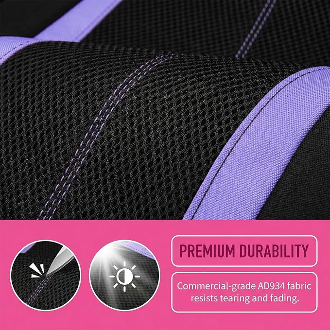 Car Seat Covers, Breathable Split Anti-Slip Vehicle Front Seat Protector with Removable Headrest Guard, Automotive Interior Chair Protective Covers, Universal for SUV Automobile Truck (Purple) - Image 4