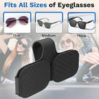 BFXM Sunglass Holder for Car, Double Clip Magnetic Leather | Sunglasses Holder Eyeglass Hanger Clip for Car Visor, Cars Sun Visor Ticket Card Clip - Image 5