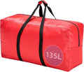 Extra Large travel duffel bag with Strong Handles, 135L Waterproof duffel bag, Durable Zippers, Extra Large Storage Totes for Space Saving and Moving Supplies, Red by Unknown
