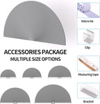 Myshade Arch Window Shades Half Circle Blackout Cellular Shades Cordless No Drill Blinds for Windows Half Moon Honeycomb Fabric No Tools Room Darkening Shades Easy Install (2PCS Grey 72" W X 36" H) - Image 5