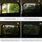 2 Pack 21''x40'' Car Front Side Window Screen Mesh Shades for Camping | Breathable Mesh Car Window Sunshade for SUVs Cars UV-Protection Car Camping Overnight Sleeping Car Window Shade for Baby - Image 4