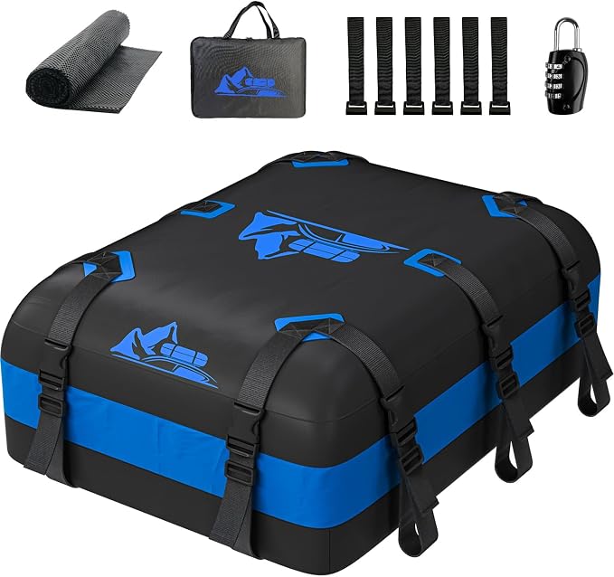 Car Rooftop Cargo Carrier Bag 15-20 Cubic Feet(20Cu.Ft-Blue) by Unknown