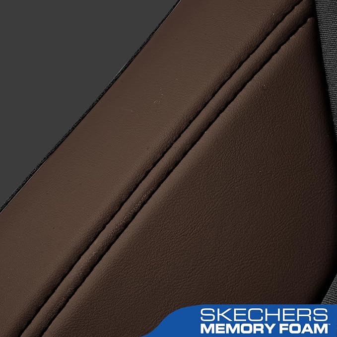 Skechers Memory Foam Seat Covers,Leather Car Seat Covers, Ultimate Comfort & Support Front Seat Covers Airbag Compatible, Automotive Universal Fit Most for SUVs, Vans, Sedans, Cars, Trucks,Brown - Image 7