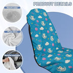 Horeset Planet Cat Sweat Towel Seat Cover Stain Resistant Sports Towel Seat Protection Easy Install Front Car Seat Cover for Yoga Camping Swim Car Seat Cover Protector - Image 8