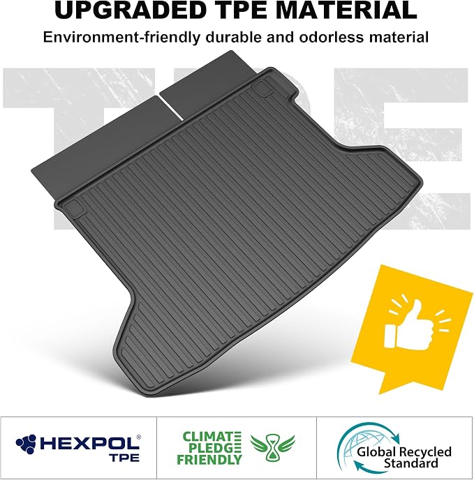 Full Set Floor Mats for Honda HRV 2016-2022 | All Weather TPE Custom Fit HR-V Floor Liners 1st & 2nd Row & Seat Back Mat & Cargo Mat - Image 7