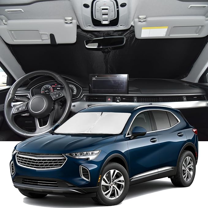 Windshield Sunshade for Buick Envision 2021-2026 Sun Shade 4 Layers | Car Windshield Accessories Upgrade Blocks UV Rays Custom Fit Envision 240T Car Window Shades Keep Cool Foldable by ZOIBVCARSUNSHADE