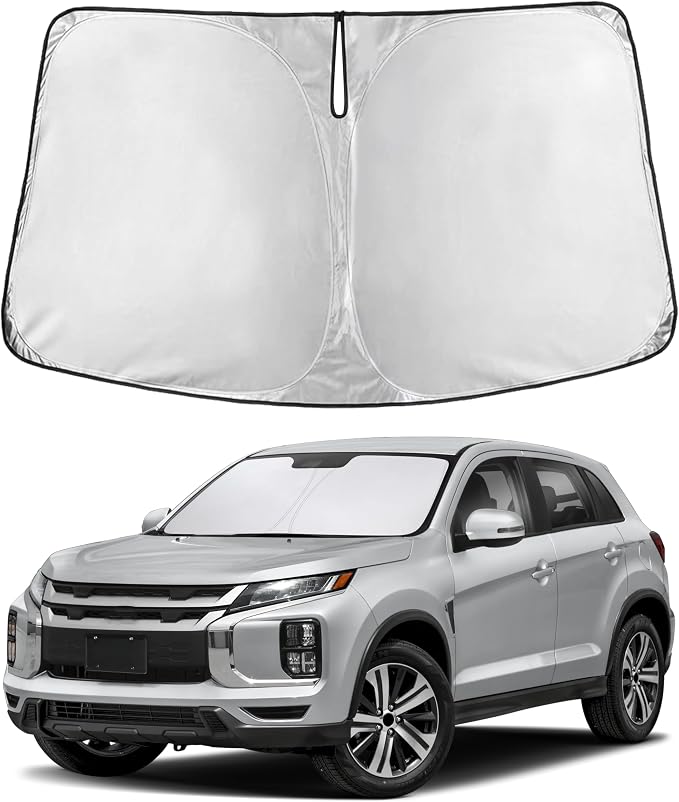 EcoNour Windshield Sunshade for Mitsubishi Outlander Sport 2011-2025 2026 | (Not Fit for Outlander) Sun Visor for Front Window Sun Shade Cover, UV Heat Protector, Car Accessories by EcoNour