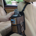 Large Car Cup Holder Expander Water Bottles, Big Drinks Holder Bag(Brown) | Fits Large 24/36/40/46oz Water Bottles,- Universal Auto Vehicle for Cars, SUV & Truck RV's golf-carts by yicheyiyou