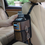 Large Car Cup Holder Expander Water Bottles, Big Drinks Holder Bag(Brown) | Fits Large 24/36/40/46oz Water Bottles,- Universal Auto Vehicle for Cars, SUV & Truck RV's golf-carts by yicheyiyou