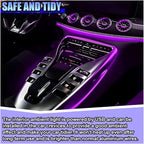 ZIMISI EL Wire Car Interior LED Strip Lights, Neon Light Strip (Purple) | 5V 16FT Car Ambient Lighting Decorations with Sewing Edge, USB Electroluminescent Car Interior Lights with Fuse Protection - Image 3