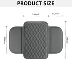 Stacool Upgraded Car Center Console Cover,Microfiber Leather Car Armrest Cover Cushion with 2 Storage Bags,Universal Car Armrest Storage Box (Gray) - Image 2