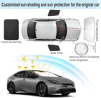3PCS Car Window Shades Front Windshield Sun Shade Foldable Window Shade Custom Fit for Toyota Prius 2023-2026 Accessories Car Shades for Front Windows Anti-UV Rays Block Heat - Image 3