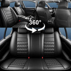 Car Seat Covers Compatible with Kia Sportage 2009-2025 2026, Full Coverage Leather Waterproof Breathable Seat Covers Full Set, Automotive Seat Protectors, Airbag Compatible(5 Seats, Black) - Image 8