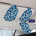 2 Pack Sunglass Holder for Car Visor, Universal Magnetic Car Sunglass Holder for Different Size Eyeglasses, Car Visor Accessories (Leopard-Blue) - Image 3