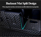 Worth-Mat Cargo Liner Compatible with 2022-2024 Infiniti QX60 2+3+2 Seater Trunk Mat + Backrest Mat +High Side Panel Custom Fit-Brown - Image 5