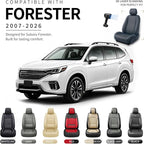 for Subaru Forester 2009-2026 Car Seat Covers, Full Set, Black | Luxury Full Coverage Leather Seat Protectors, Waterproof Breathable, Non-Slip, Easy to Install, Airbag Compatible, All-Season - Image 3