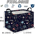 Rectangular Star baskets,Storage Basket,Waterproof foldable laundry basket for Kids,Cute Toys Storage Bin Organizer,Book bins,Starry Sky Galaxy Room Decor(Stars) - Image 8