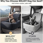 MIXJOY Dog Car Seat for Small/Medium Dogs up to 23 lbs, Multi-Functional Dog Carrier for Car with Detachable Washable Cover, Pet Travel Bed with Clip-On Safety Leash, Grey - Image 6