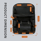 Universal Premium Leather Foldable Car Backseat Organizer with Table Tray, Car Seat Back Protector with Garbage Bag Touch Screen Pad Holder, Car Kick Mats with Tissue Box (Black) - Image 3