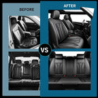 Fit Pathfinder Car Seat Covers Premium Leather for Nissan Pathfinder 2011-2025 2026. Waterproof， Breathable, Scratch-Resistant & All-Weather Seat Cushion Protector（2 Front Seats,All Black - Image 5