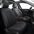 Car Seat Covers Full Set,Universal Fit for Most Cars,SUV,Sedans and Pick-up Trucks,Automotive Vehicle Faux Leather Cushion Covers for 5 Passenger Cars(Full Set,Black/Red) by Vankerful