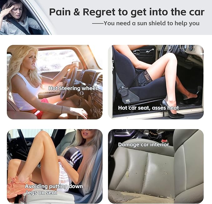 for Toyota Highlander 2014-2019 Sun Shade Sunshade Windshield Cover | 4-Layer Front Window Shade Custom Fit Highlander Sun Visor 240T Foldable Shield Sun Blocks UV Rays Cooler Car Accessories - Image 7