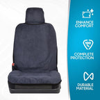 BDK UltraFit Waterproof Towel Seat Covers for Cars - 1 Piece Washable Cloth Car Seat Cover Towels Front Seats - Sweat Seats Protector for Gym, Swimming, Surfing, Running - Universal Fit for Most Cars - Image 3