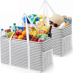 Lifewit Extra Large Tote Bag, Reusable Grocery Bags with Metal Wire Frame and Handles by Lifewit