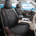 Truckiipa Dodge Ram Seat Covers Front Pair, Car Seat Cover Waterproof Leather Protector Pickup Truck Accessories, Full Coverage Custom Fit for 2002-2026 Ram 1500 2500 3500 Regular/Double Cab, Black by Truckiipa