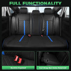 RIDEPOSH Custom Fit Seat Covers for Honda Civic 2022-2026 | Hatchback Sport LX, Faux Leather, 60/40 Split Rear, No Rear Armrest, Waterproof, Airbag Compatible, Full Set, Easy-to-clean - Image 5