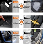 Soul Car Seat Covers Fit for Kia Soul 2010-2026, Premium Full Coverage Leather Automotive Seat Protectors, All Seasons Waterproof Breathable, Airbag Compatible, Front Seats, Black-Blue - Image 5