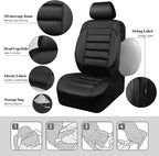 CAR PASS Breatherable Air Mesh Car Seat Covers Full Set, 3D Foam Back Support Automotive Seat Covers, All Season Car Seat Cover Fit Automotive,SUV,Sedan,Van, Airbag Compatible (Black) - Image 7