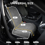 FUNNY FUZZY Dog Car Seat Cover for Front Seat, Dog Seat Cove Waterproof, Scratchproof Non-Slip Car Seat Protector, Universal Fit Most Cars, SUVs, Trucks, Grey - Image 2