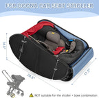 Padded Car Seat Travel Bag Compatible with Doona Car Seat Stroller | Car Seat Travel Bag with Lockable Zipper, Foldable Gate Check Bag for Airplane, Travel for Baby Essentials(Midnight Black) - Image 2