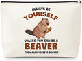 Gifts for Beaver Lovers Makeup Bag Beavers Theme Gift for Animal Lovers Holiday Appreciation Gifts for Women Travel Pouch Christmas Birthday Gift for Beaver Fans Women Friends Cosmetic Bag with Zipper by Gfhzdmf