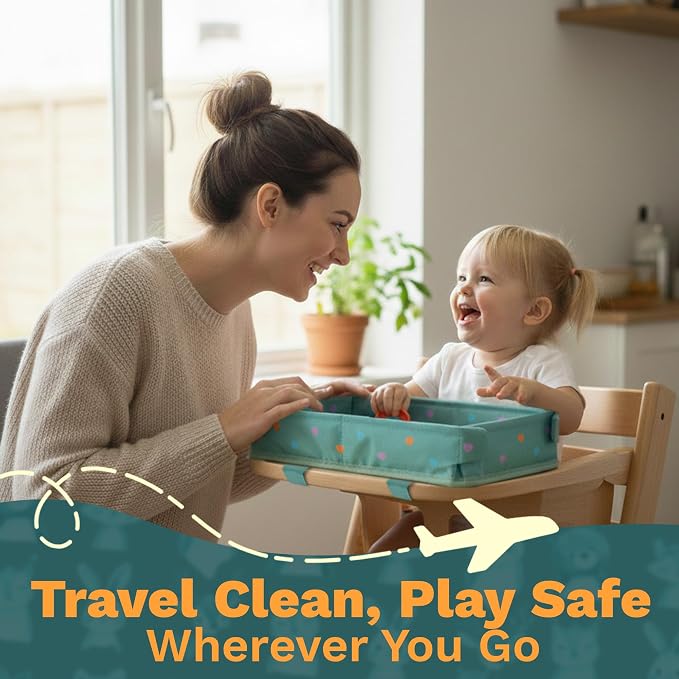 Waterproof Airplane Tray Table Cover – Universal Fit & Easy Setup – Airplane Tray Cover Kids - Use in Buses, Trains, High Chairs I Plane Travel Essentials for Kids 1-5 Years - Image 7