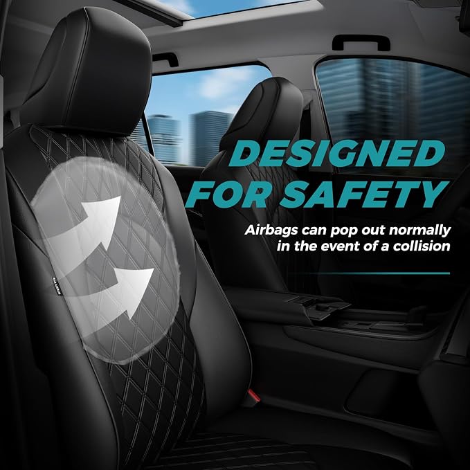 Custom Seat Covers for Toyota Grand Highlander 2024-2026 7 Seats | black, faux leather, 2nd row captain chairs, waterproof, breathable, airbag compatible, stain resistant - Image 5