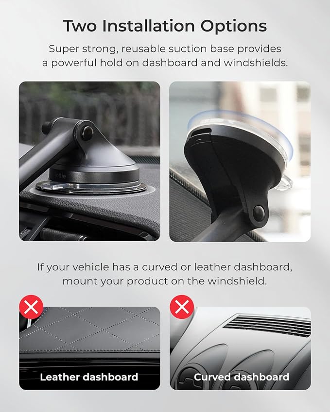 iOttie iTap 3 Magnetic Dash & Windshield Car Mount, Phone Holder with Suction Cup, Includes Magnetic Ring Adapter, Compatible with iPhone 12-17, Samsung Galaxy, Google Pixel, and MagSafe Phones - Image 5