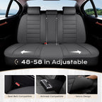 Coverado Car Seat Covers Full Set, Seat Covers for Cars, Front Seat Covers and Back Seat Cover Waterproof Leather Automotive Seat Cover, Universal Car Interior Protectors Cushion for Most Cars - Image 6