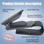 Veharvim One-Handed-Operation Sunglasses Holder for Car, Visor Sunglass Holder Clip, Car Accessories Interior, Universal Fit Silicone Padded Visor Sunglass Holder Car, Unmatched Durability (4 Pack) - Image 3