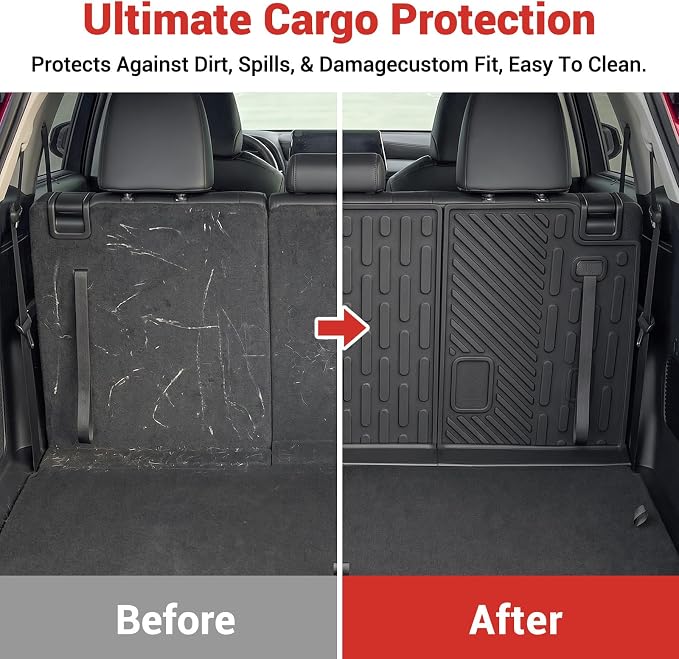 Cargo Mat Fit for 2020-2026 Toyota Highlander&Grand Highlander 3rd Row Backrest Mat TPE Trunk Liner All Weather Seats Back Protector for Highlander/Grand Highlander Accessories(Backrest Liner) - Image 2